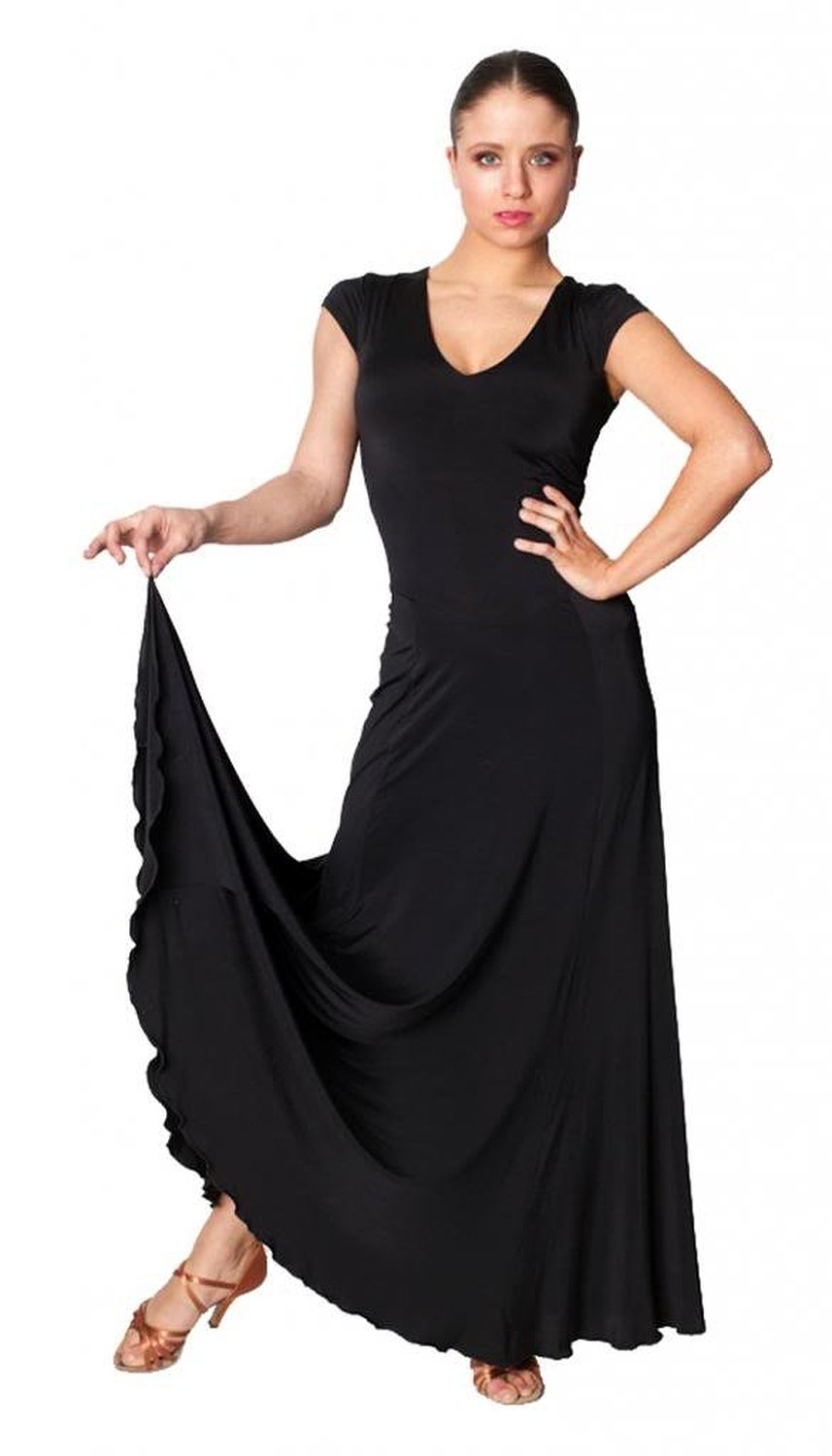 Exposed Zipper Standard/Smooth Dance Gown - Waltz, Tango Practice Dress